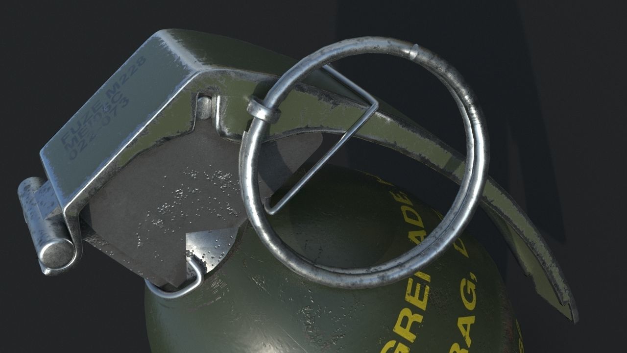 M61 fragmentation grenade 3D model_5