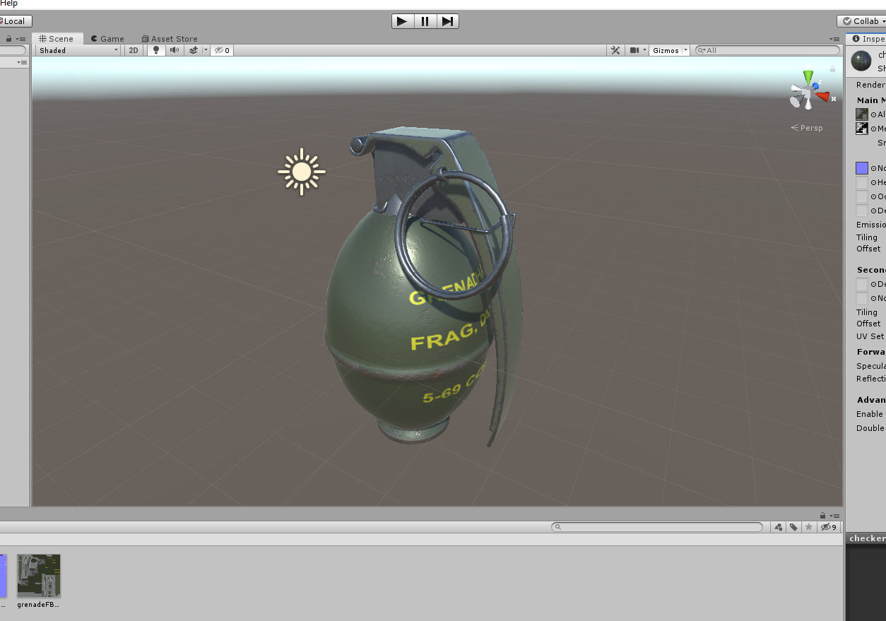 M61 fragmentation grenade 3D model_6