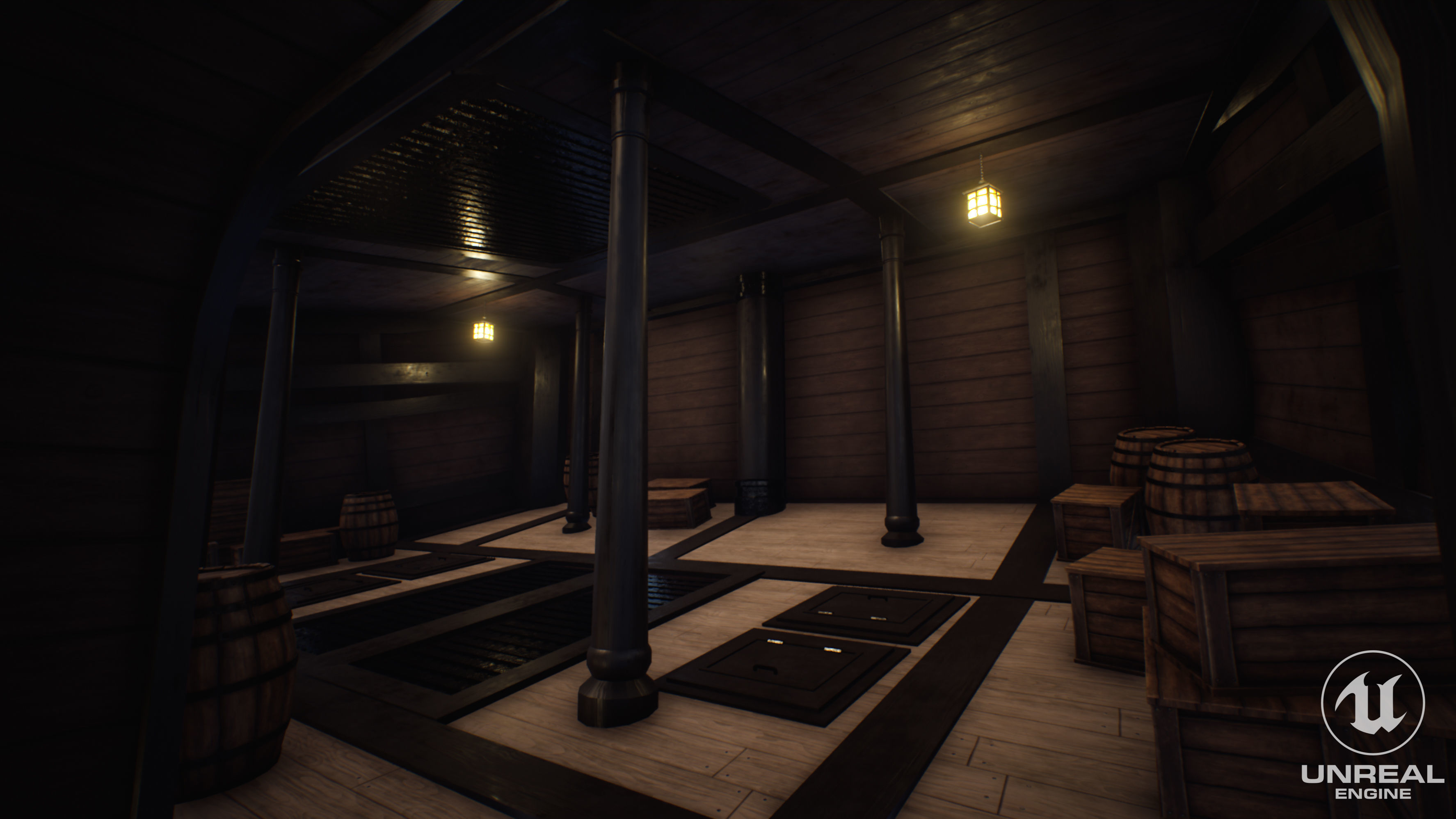 Galeon Ship low-poly Game-ready Low-poly 3D model_7