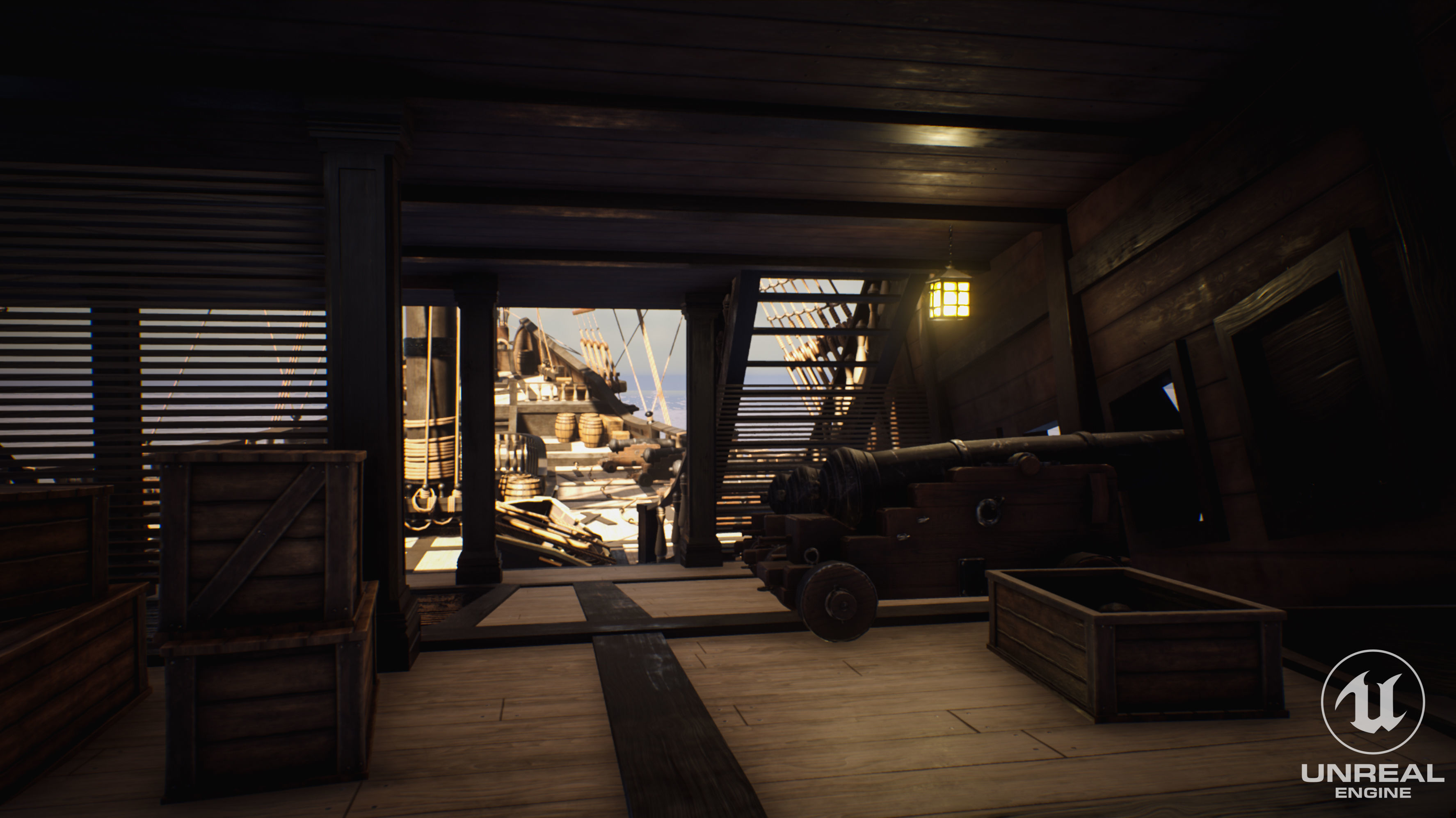 Galeon Ship low-poly Game-ready Low-poly 3D model_9