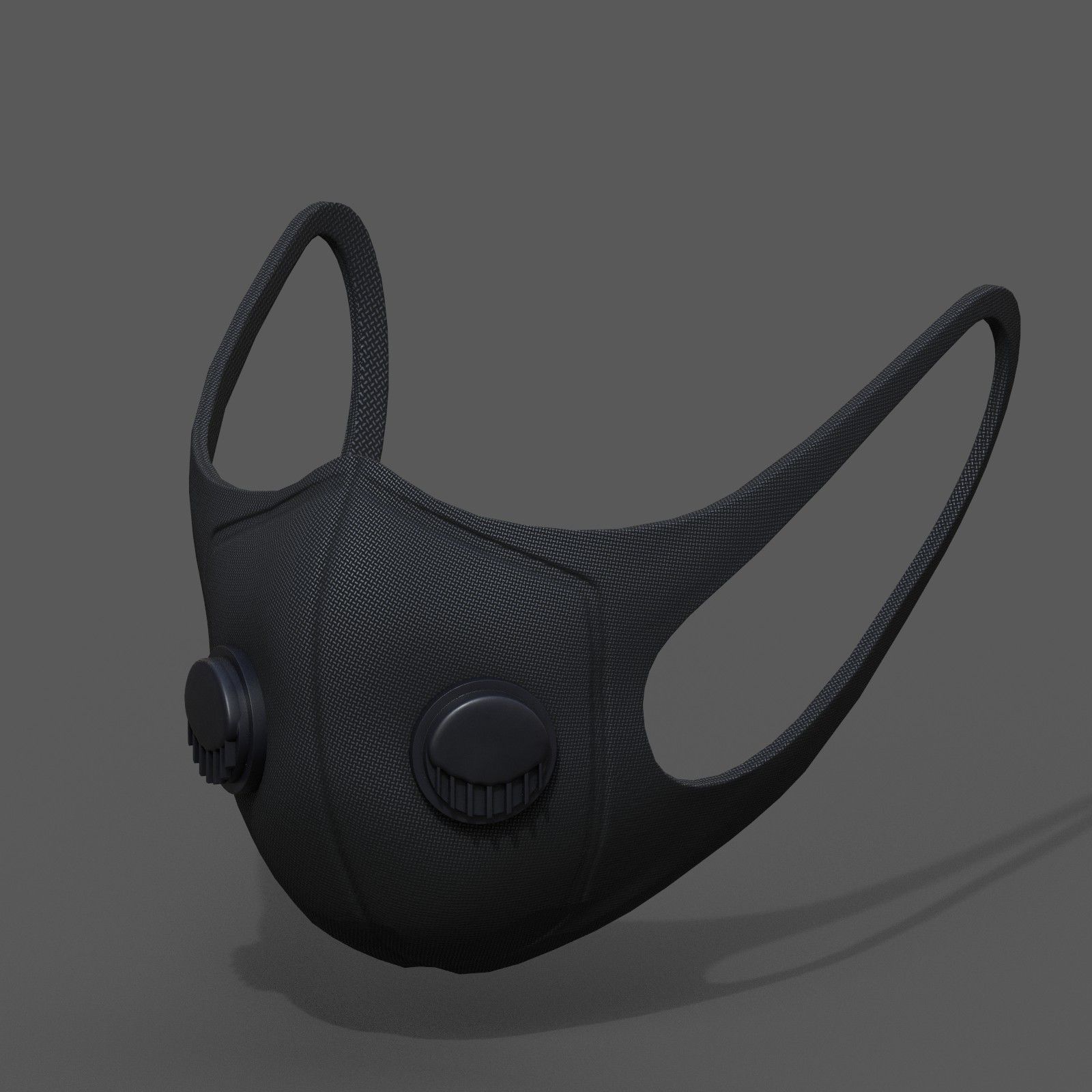 Gas mask helmet resperator helmet scifi fantasy Low-poly 3D model_3