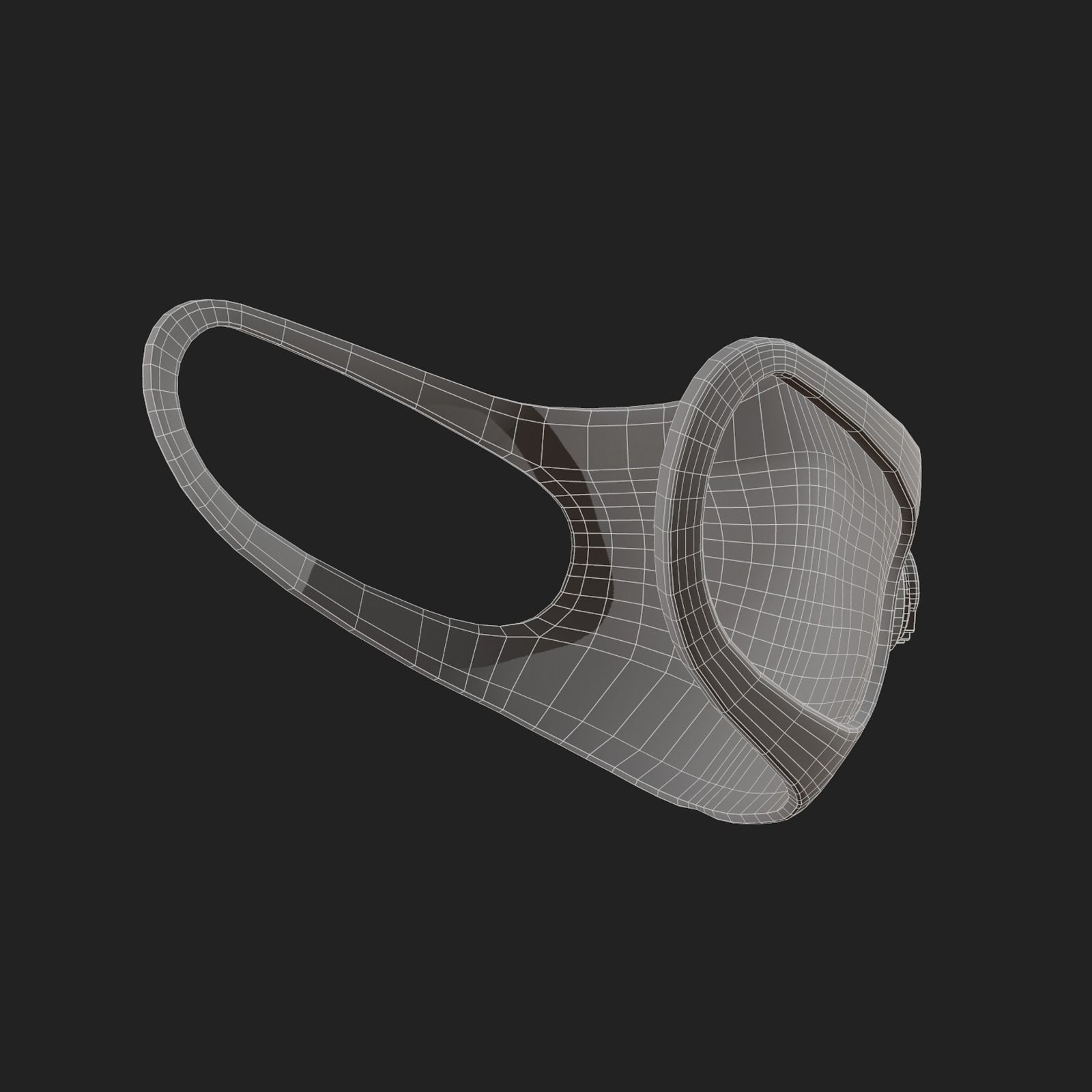 Gas mask helmet resperator helmet scifi fantasy Low-poly 3D model_11