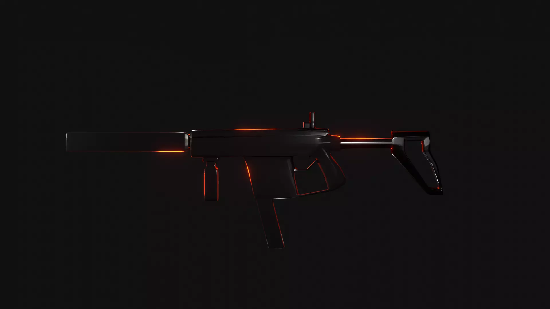 kriss vector gun model Free low-poly 3D model