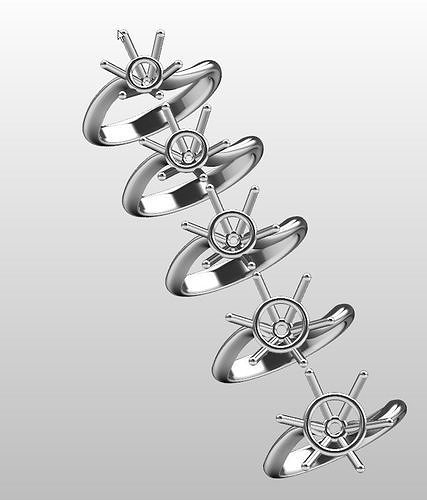  solitaire serial  wedding ring TWIST  SHANK 3D print model
