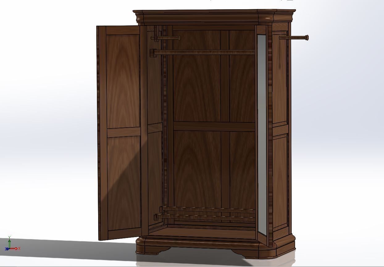 Wardrobe armoires - bedroom furniture sets home Free 3D model_12