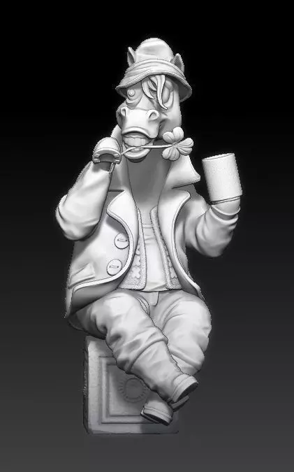 Christmas Clover Horse 3D print model