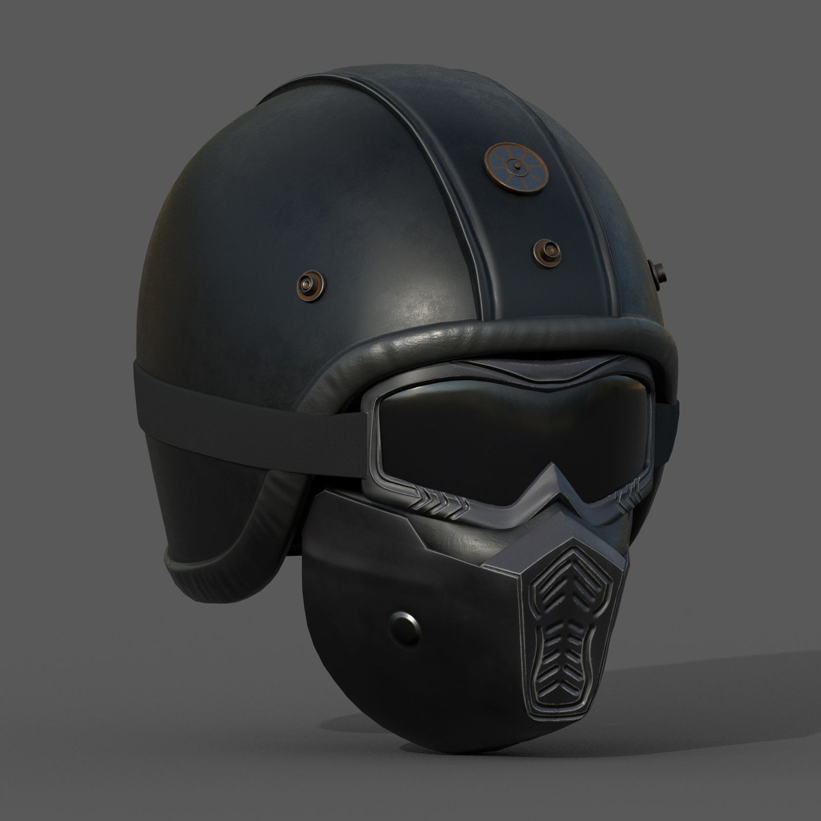 Helmet racer spot protection safety futuristic scifi Low-poly 3D model_4
