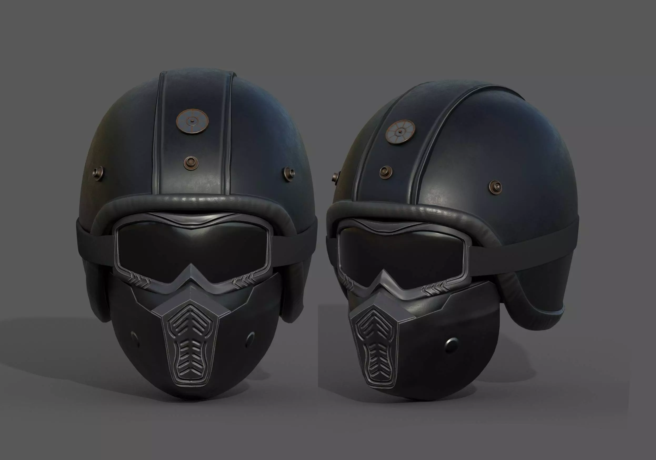 Helmet racer spot protection safety futuristic scifi Low-poly 3D model_0