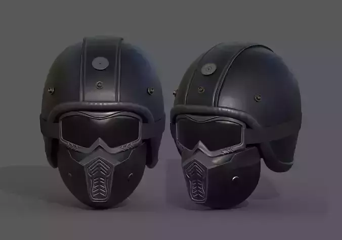 Helmet racer spot protection safety futuristic scifi Low-poly 3D model Helmet racer spot protection safety futuristic scifi Low-poly 3D model