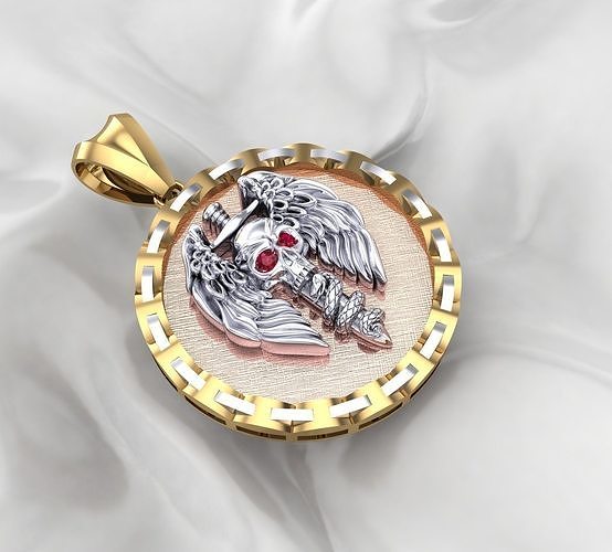 Skull pendant 3D print model