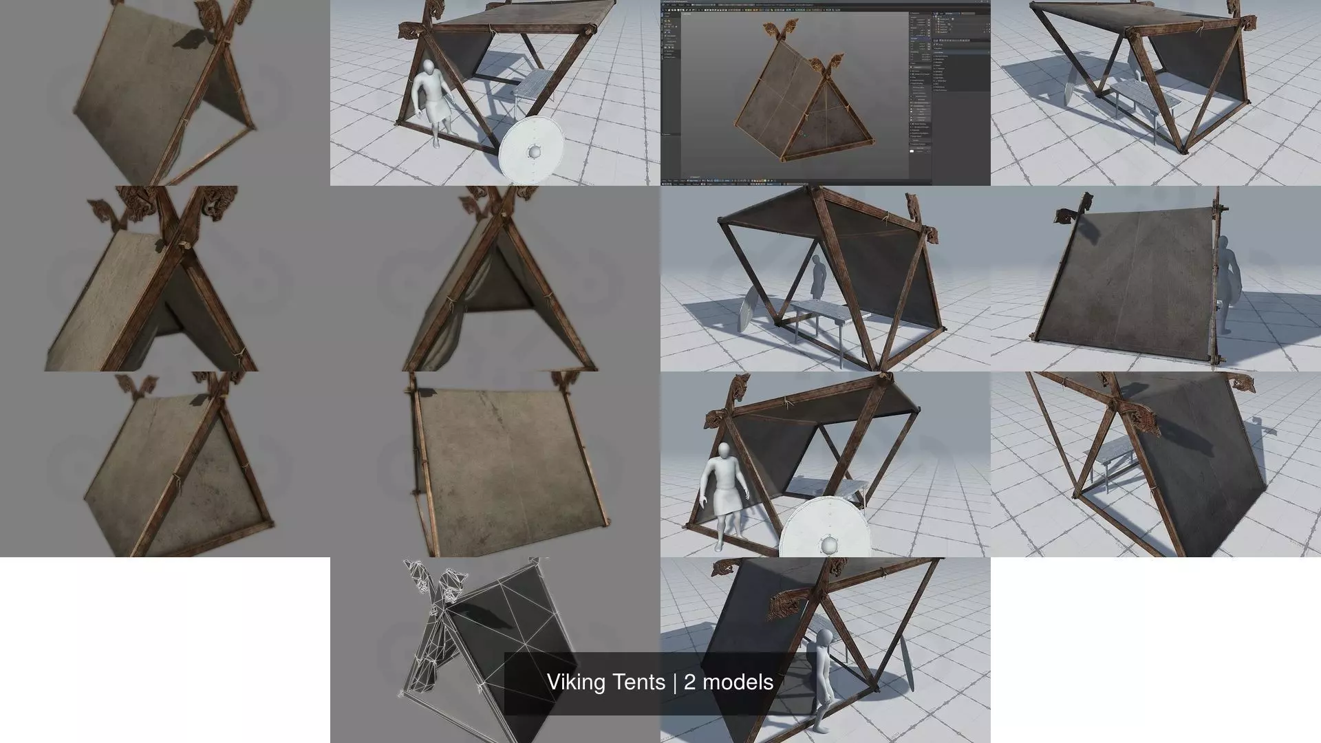 Viking Tents 3D Model Collection_0