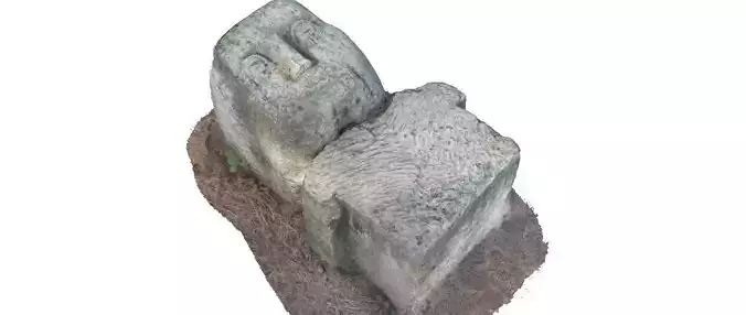 Park stone sculpture 3D scan