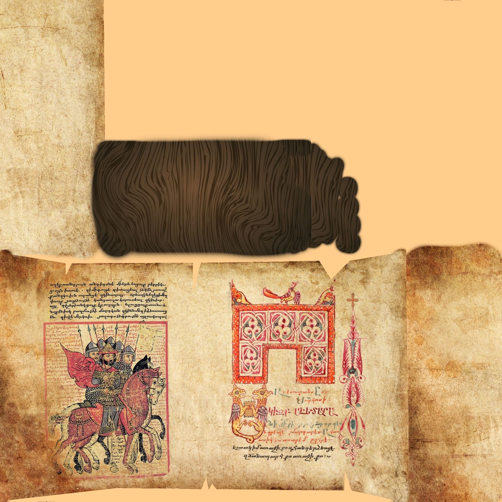 Old Scroll Low-poly 3D model_5