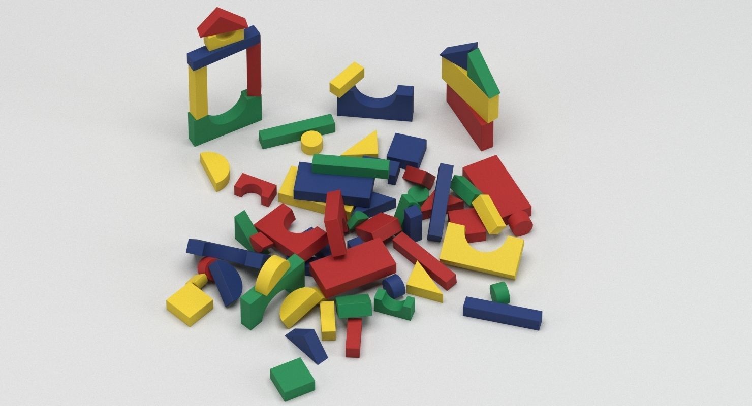 Toy Kids building blocks 3D model_1