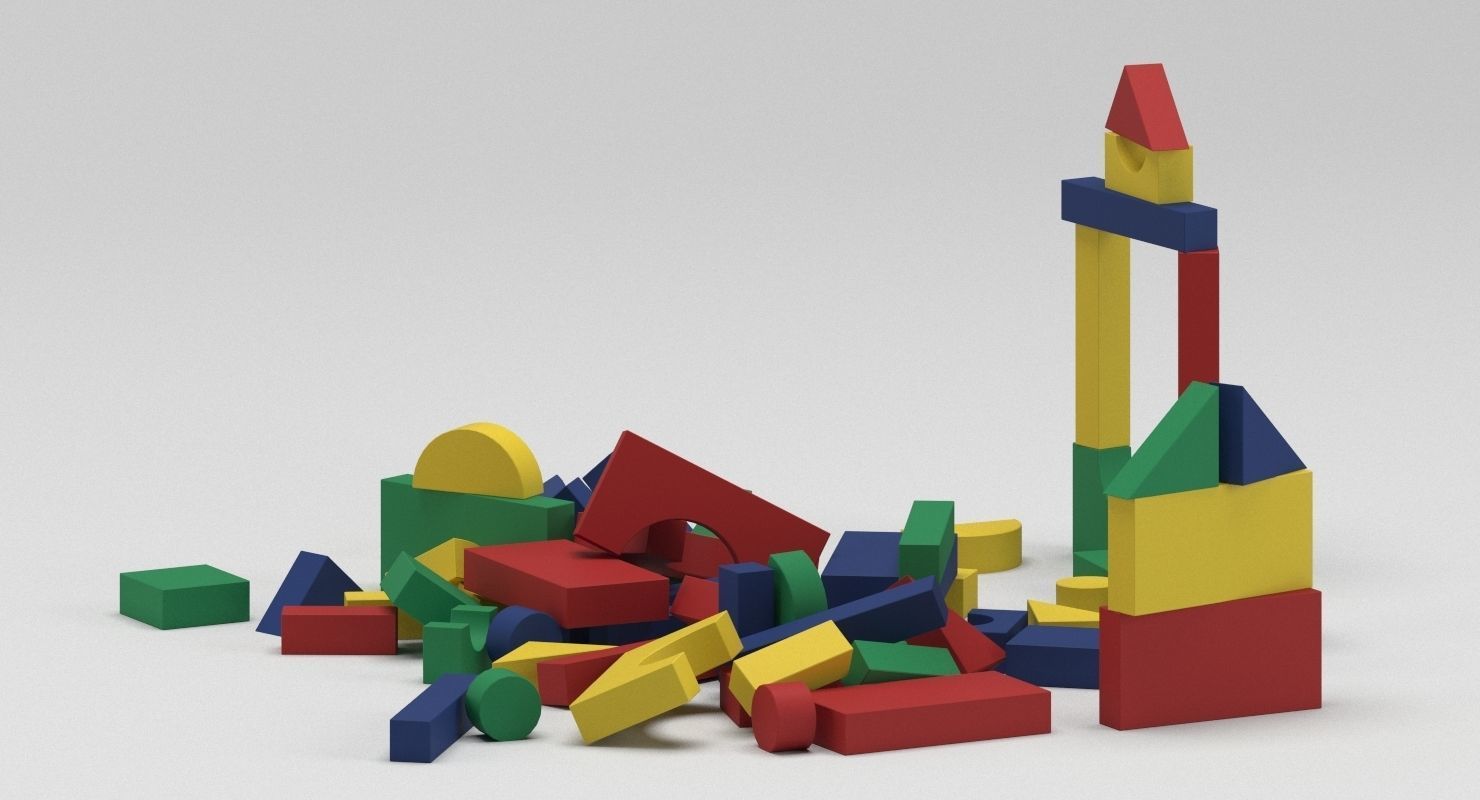 Toy Kids building blocks 3D model_3