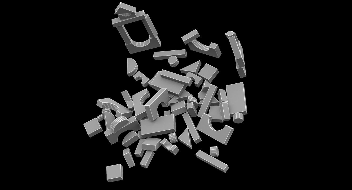 Toy Kids building blocks 3D model_7