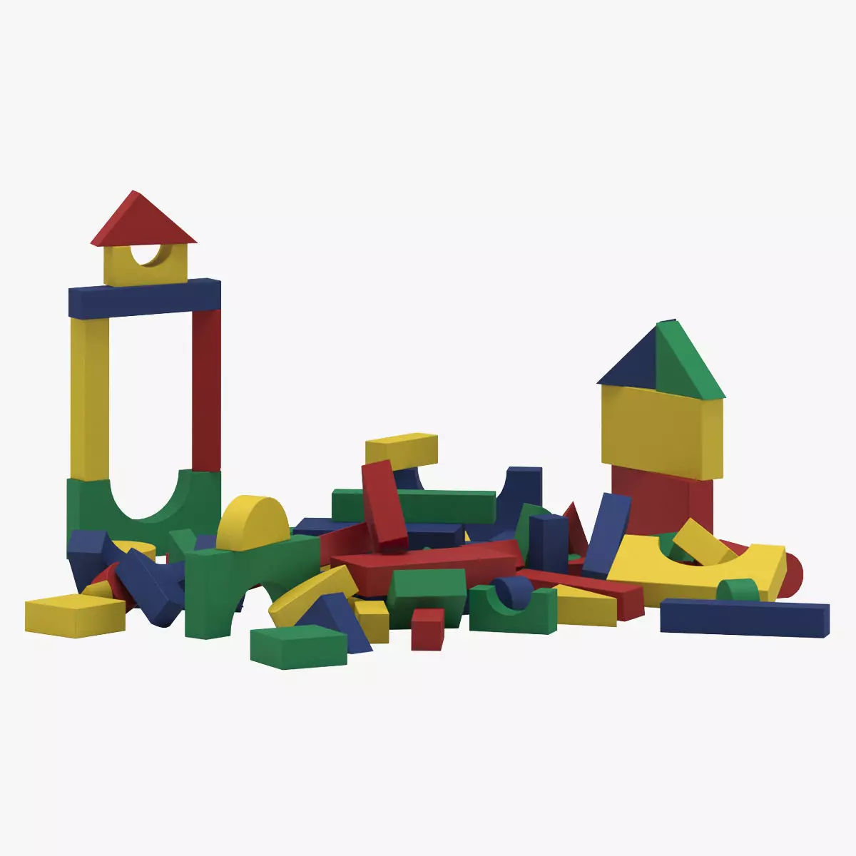 Toy Kids building blocks 3D model_0