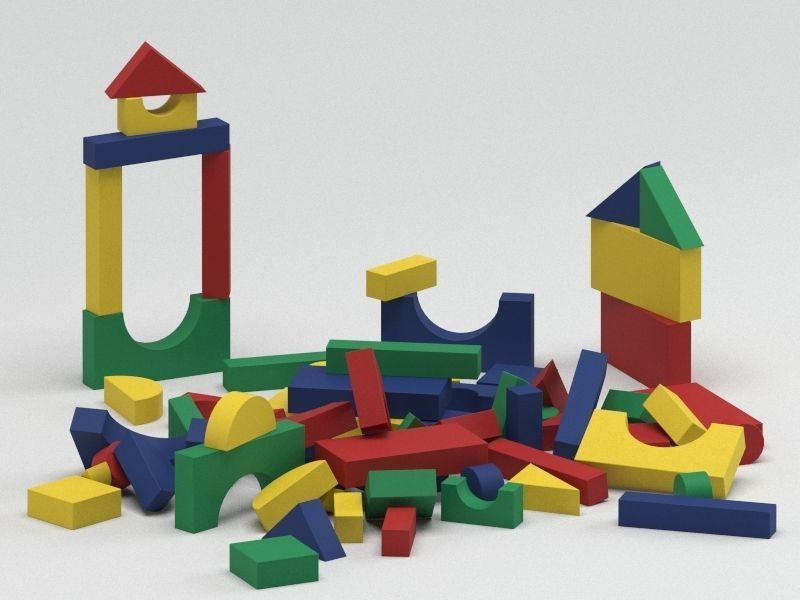 Toy Kids building blocks 3D model_2