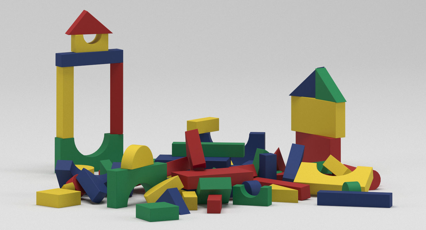 Toy Kids building blocks 3D model_5