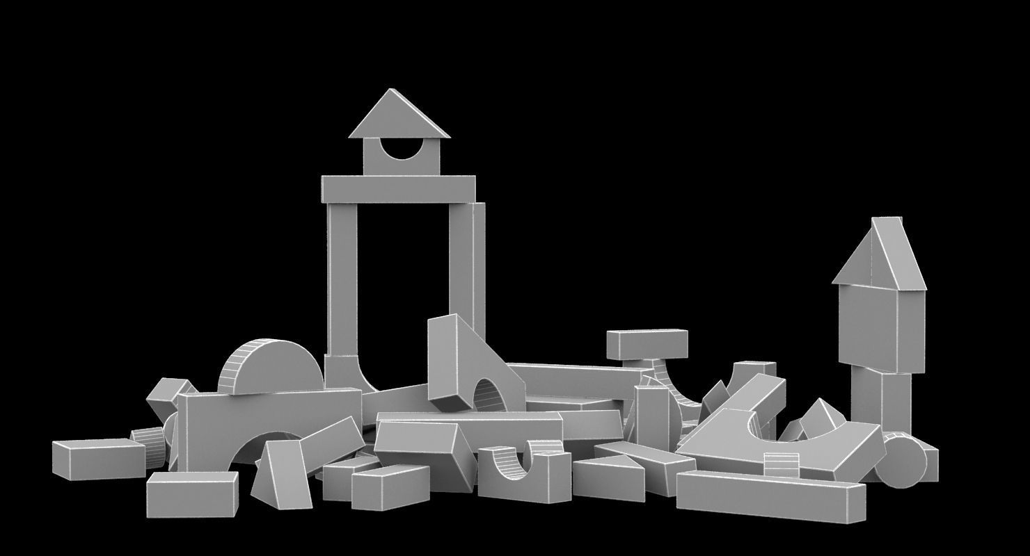 Toy Kids building blocks 3D model_6