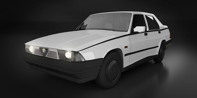 Alfa Romeo75 - vintage car  3D model