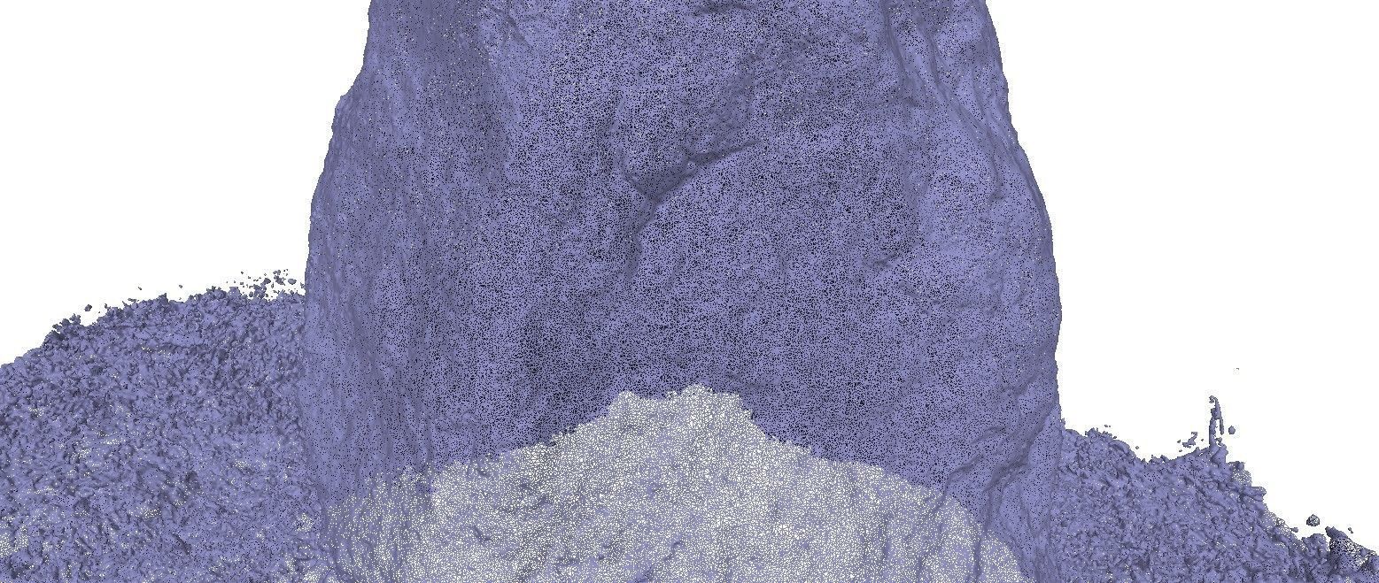 Part rock 3D scan Low-poly 3D model_5