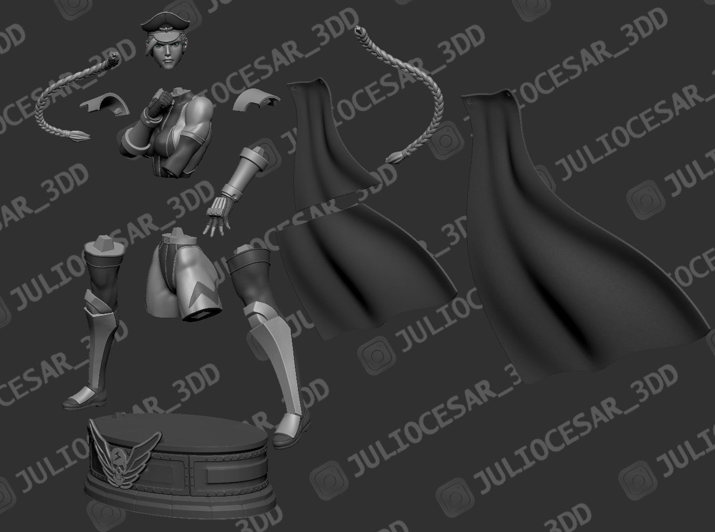 Street Fighter - Shadaloo Cammy Dictator 3D print model_5