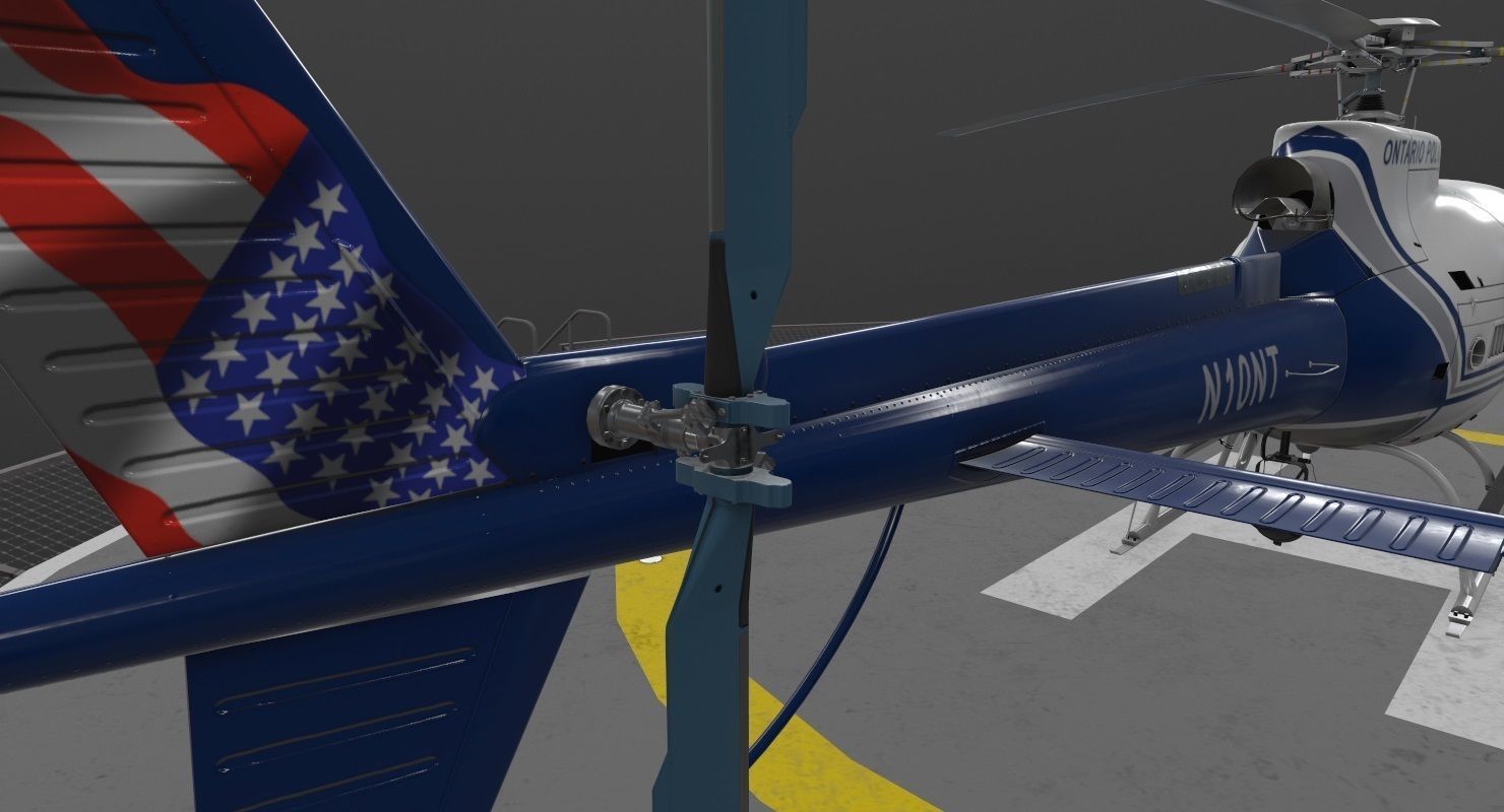 AS-350 Ontario Police Animated Low-poly 3D model_20