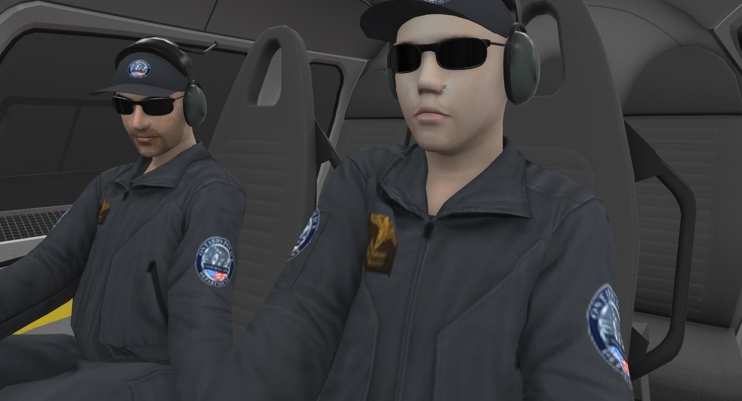 AS-350 Ontario Police Animated Low-poly 3D model_23