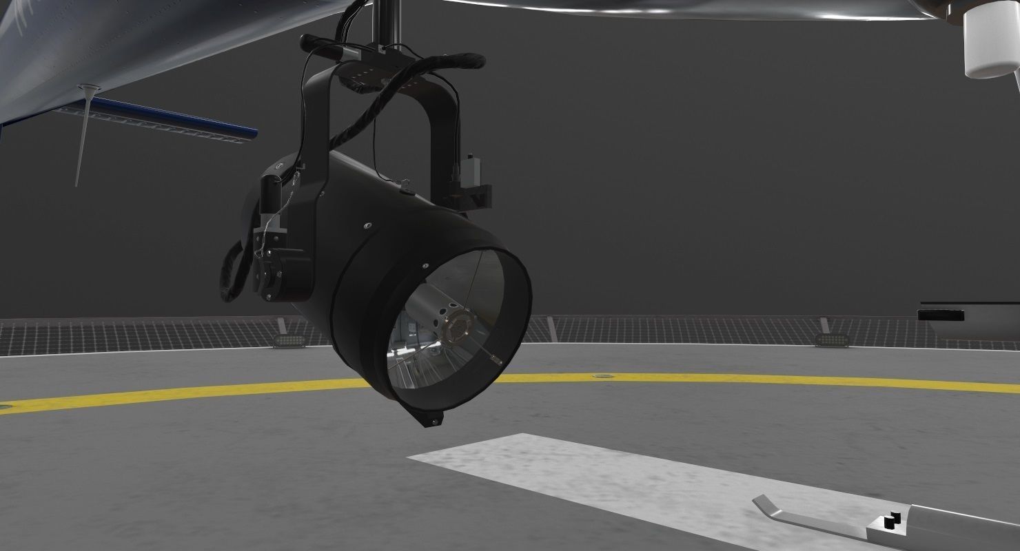 AS-350 Ontario Police Animated Low-poly 3D model_19