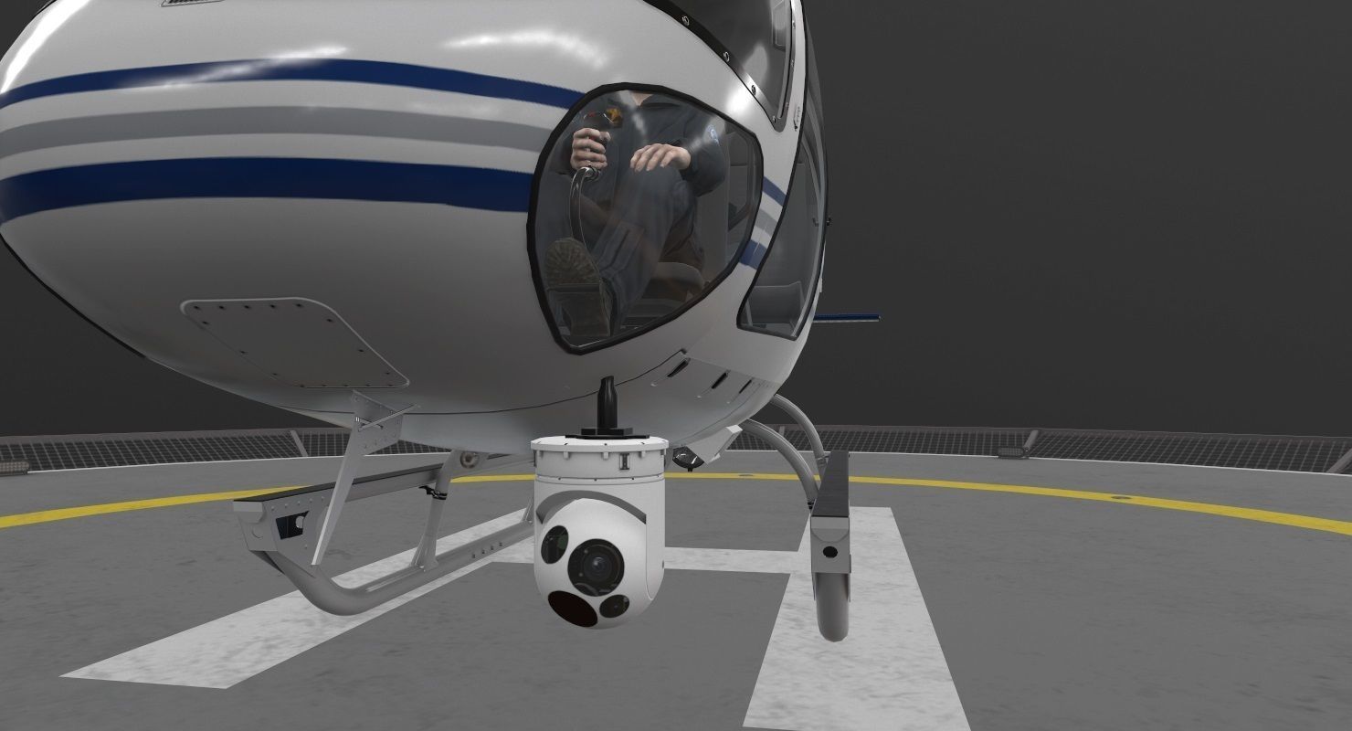 AS-350 Ontario Police Animated Low-poly 3D model_21