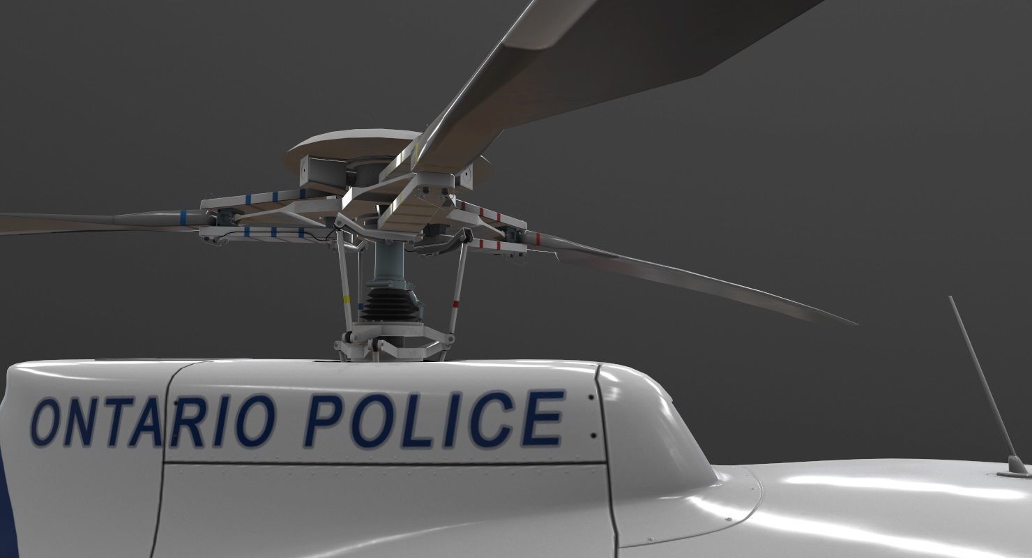 AS-350 Ontario Police Animated Low-poly 3D model_18