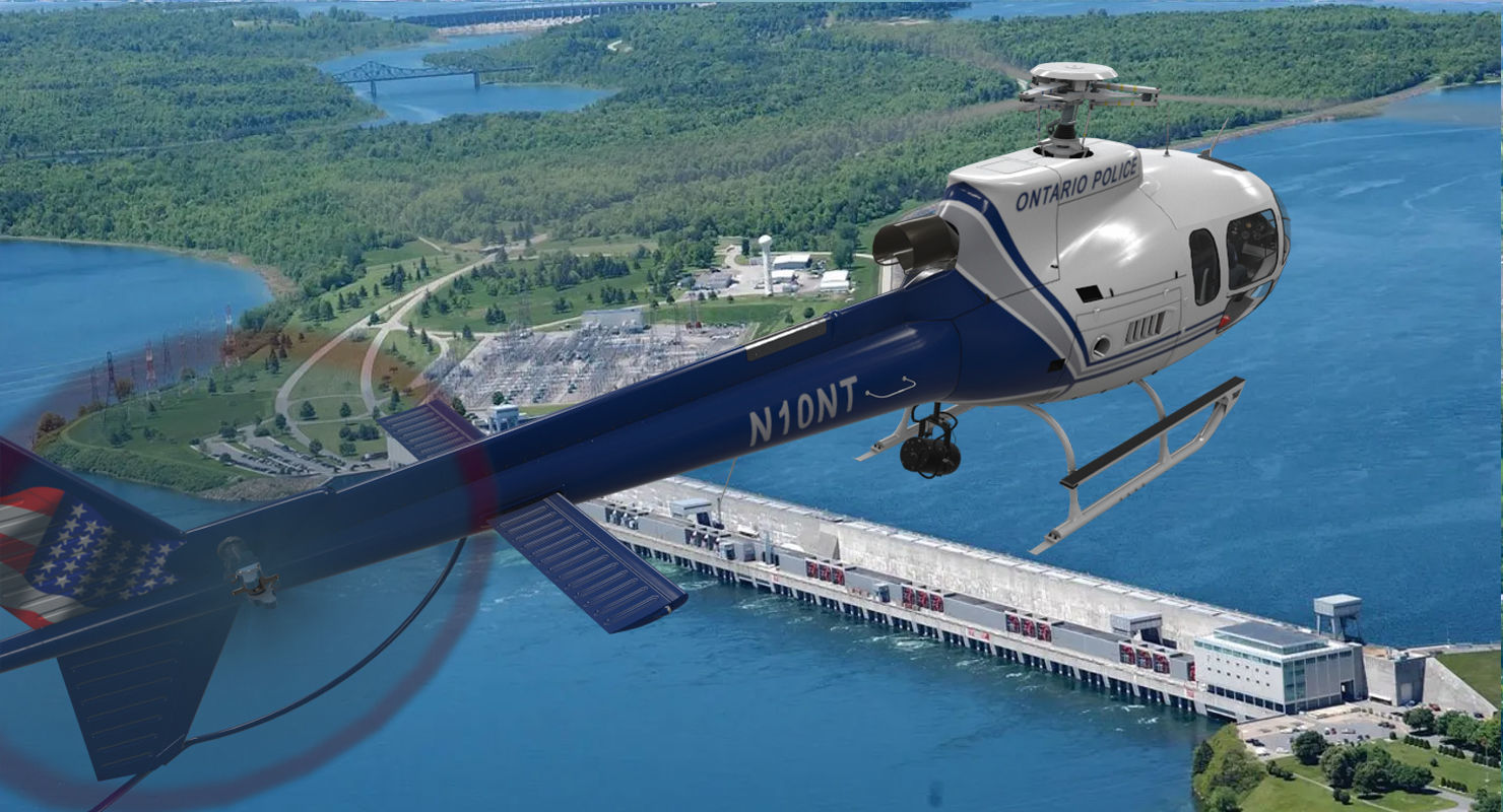 AS-350 Ontario Police Animated Low-poly 3D model_3