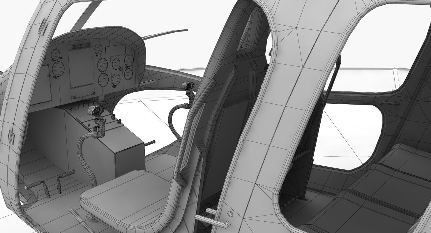 AS-350 Ontario Police Animated Low-poly 3D model_32