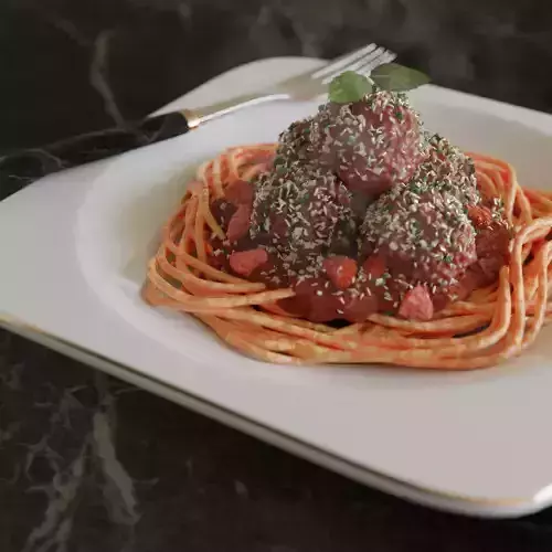 Meatball Pasta 3D model