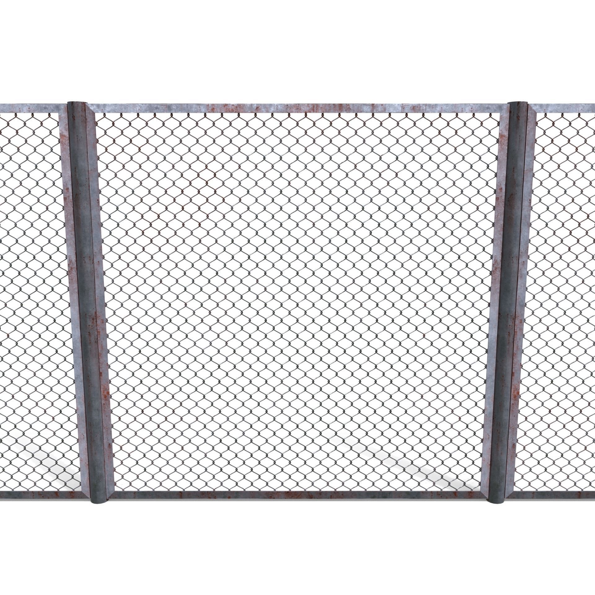 20 Piece Low Poly Fence Pack Low-poly 3D model_9