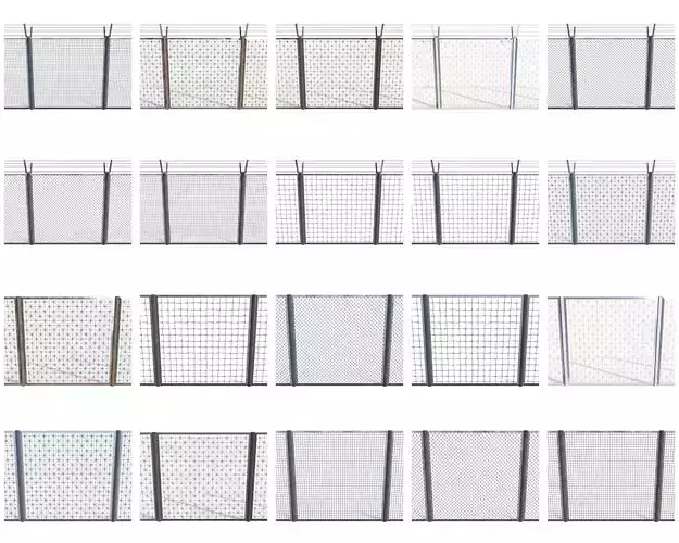 20 Piece Low Poly Fence Pack