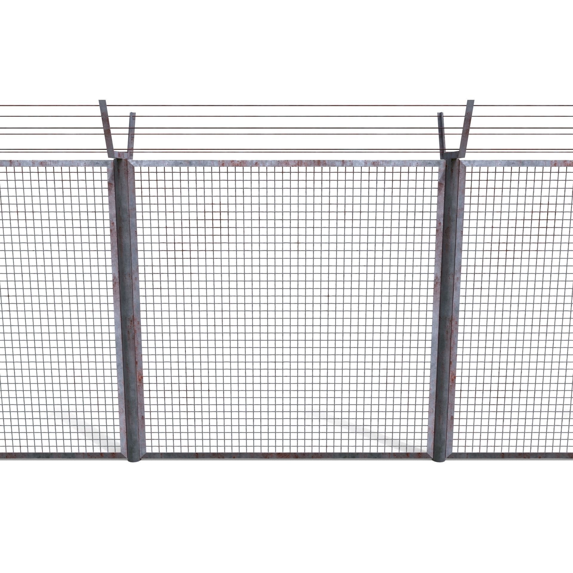 20 Piece Low Poly Fence Pack Low-poly 3D model_20