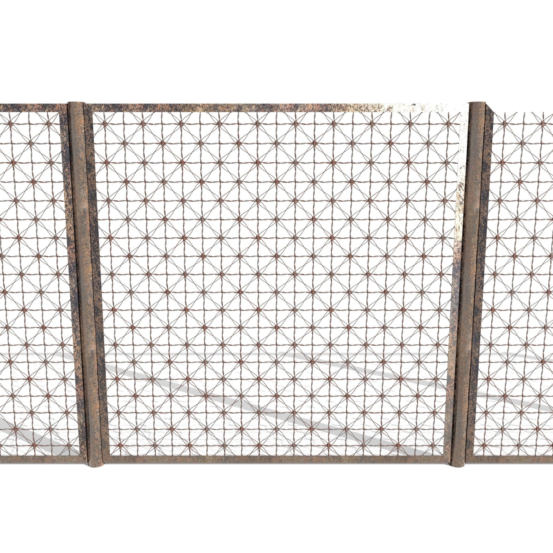 20 Piece Low Poly Fence Pack Low-poly 3D model_16