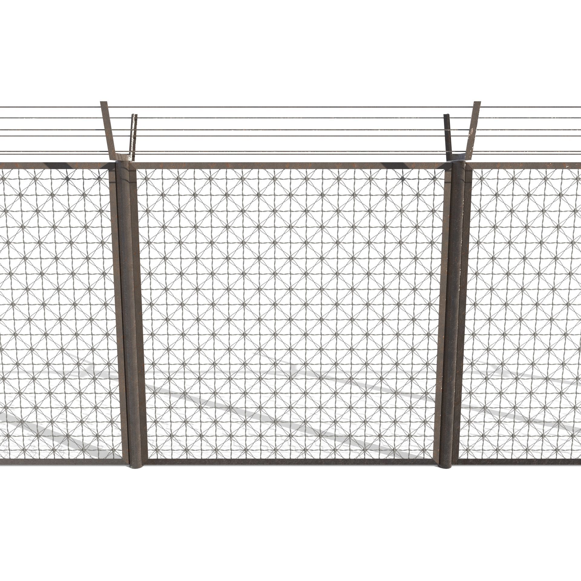 20 Piece Low Poly Fence Pack Low-poly 3D model_8