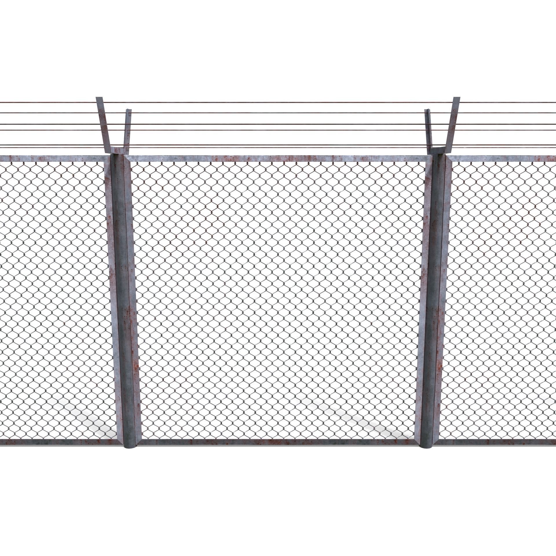 20 Piece Low Poly Fence Pack Low-poly 3D model_18