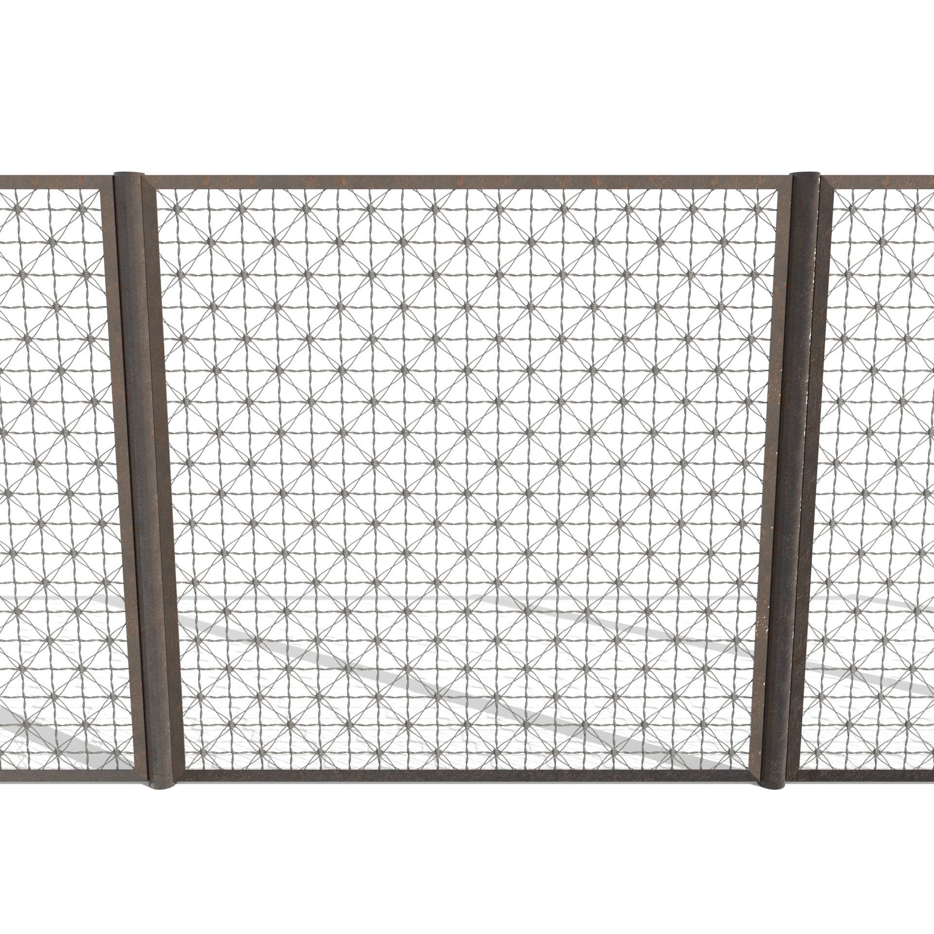 20 Piece Low Poly Fence Pack Low-poly 3D model_17