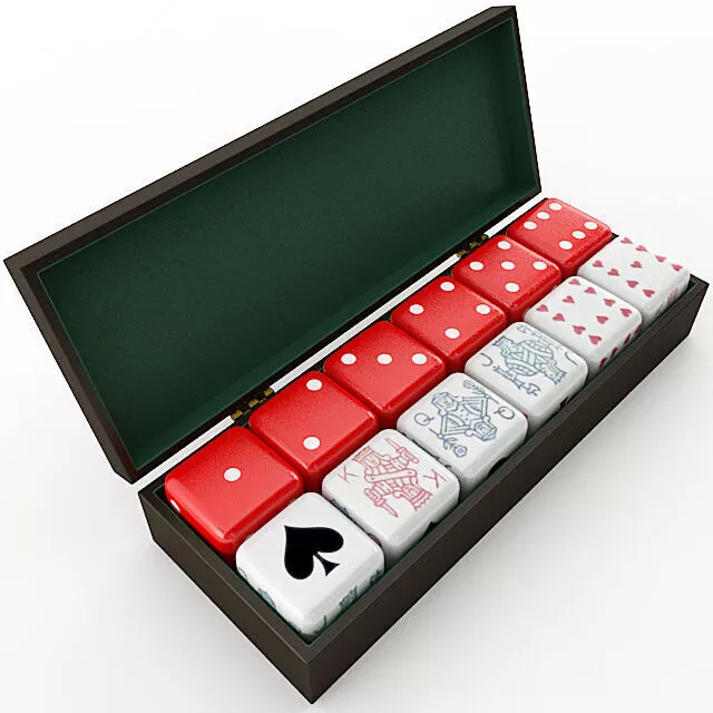 Box with Dice 3D model