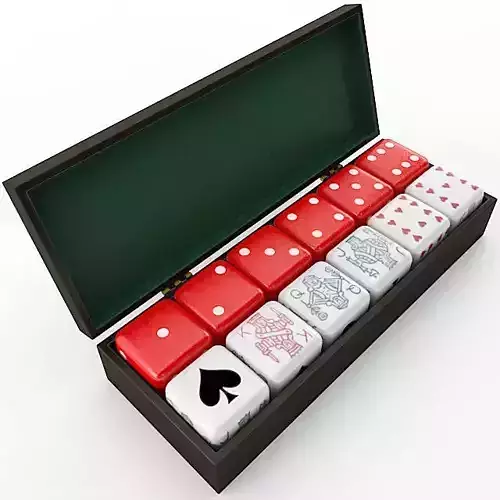 Box with Dice 3D model