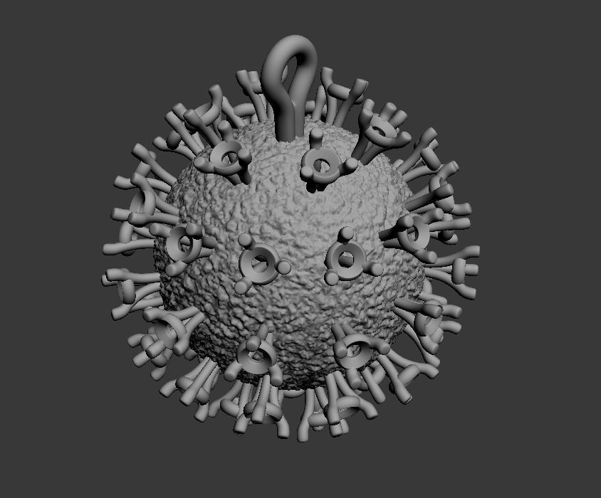 200328 P coronavirus pendant COVID19  3D print model_5