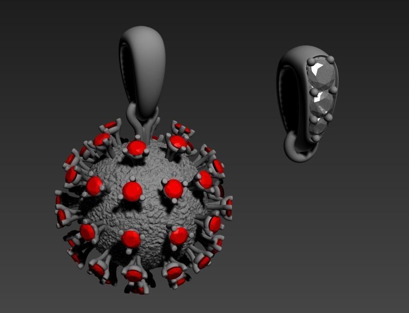 200328 P coronavirus pendant COVID19  3D print model_15
