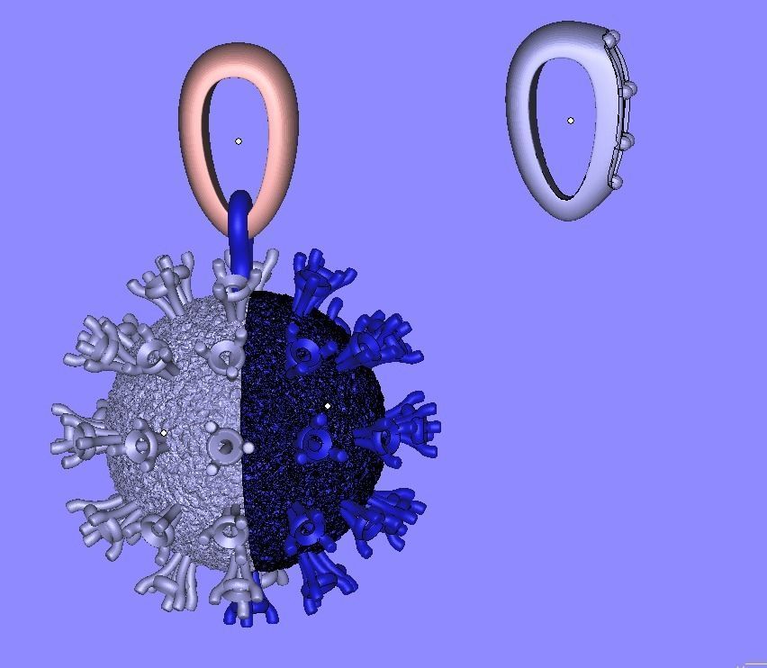 200328 P coronavirus pendant COVID19  3D print model_10