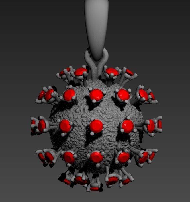 200328 P coronavirus pendant COVID19  3D print model_13