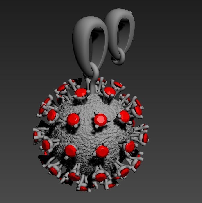 200328 P coronavirus pendant COVID19  3D print model_17