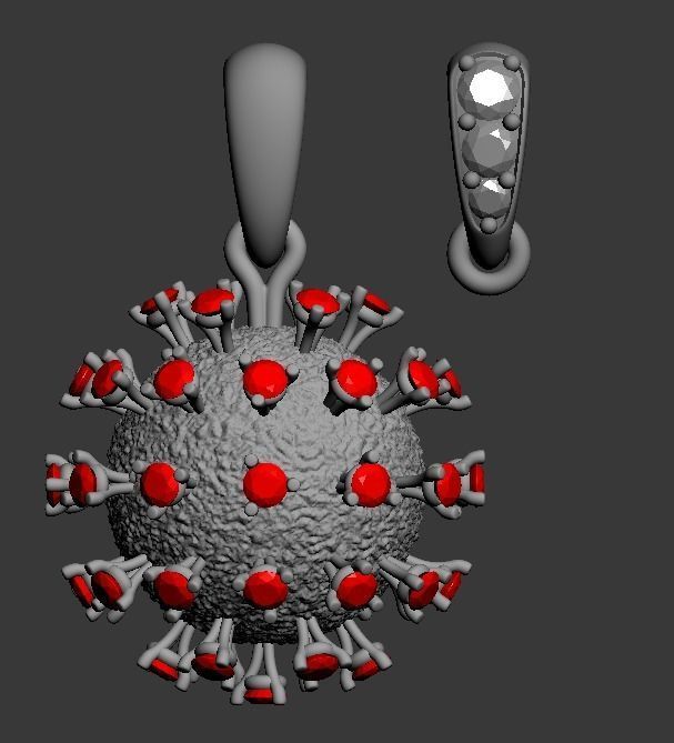 200328 P coronavirus pendant COVID19  3D print model_8